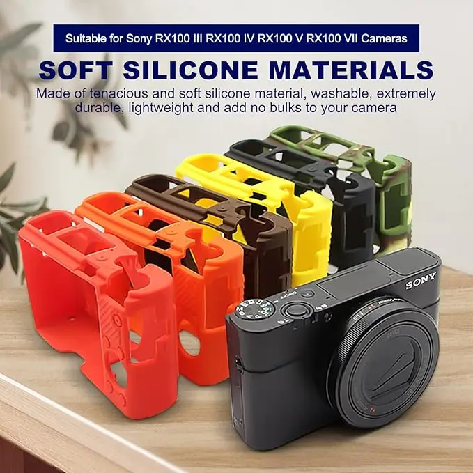 Case Soft Silicone Protective Cover Protector Skin for Sony DSC-RX100 III RX100V RX100 IV RX100VII Digital Camera 
Case Soft Silicone Protective Cover Protector Skin for Sony DSC-RX100 III RX100V RX100 IV RX100VII Digital Camera