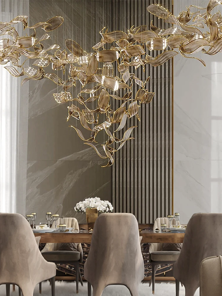 Large Customized Hotel Lobby Banquet Hall Artistic Glass Chandelier Lighting LED Fixtures Living room Island Light Fixture
Large Customized Hotel Lobby Banquet Hall Artistic Glass Chandelier Lighting LED Fixtures Living room Island Light Fixture