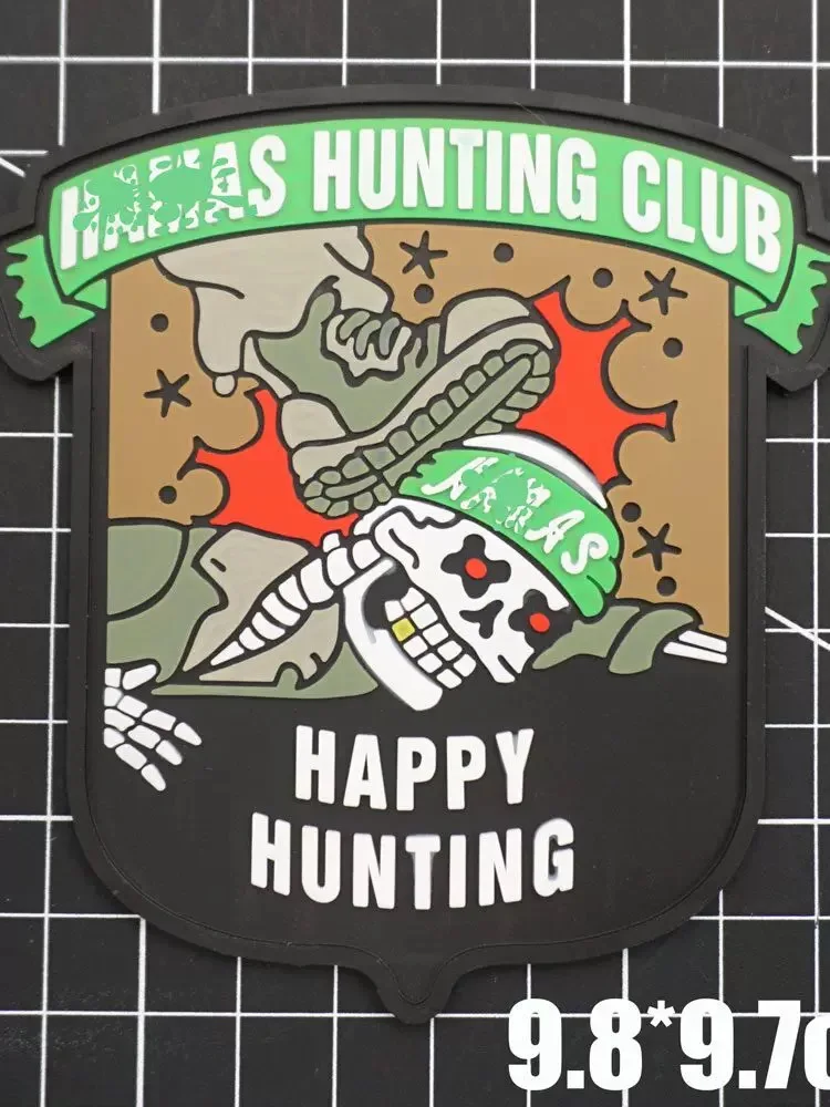 HMS hunting club Tactical PVC Patches with Hook and Loop Backing for Backpacks Clothing military Happy Hunting Morale Badge
HMS hunting club Tactical PVC Patches with Hook and Loop Backing for Backpacks Clothing military Happy Hunting Morale Badge