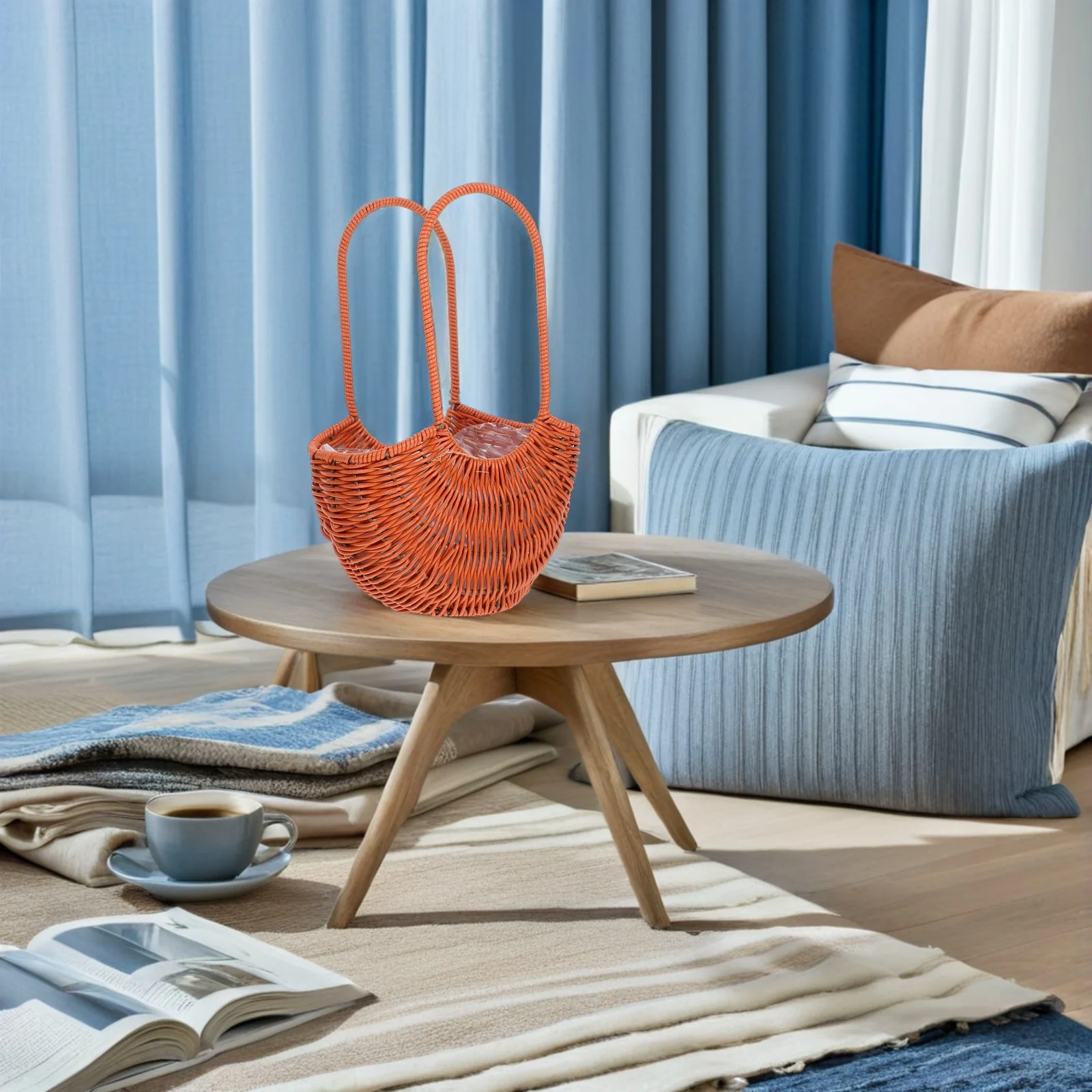 Rustic Handwoven Woven Summer Beach Bag Storage Basket Garden Basket for Indoor Outdoor Decor Beach Bag Picnic Garden Use
Rustic Handwoven Woven Summer Beach Bag Storage Basket Garden Basket for Indoor Outdoor Decor Beach Bag Picnic Garden Use