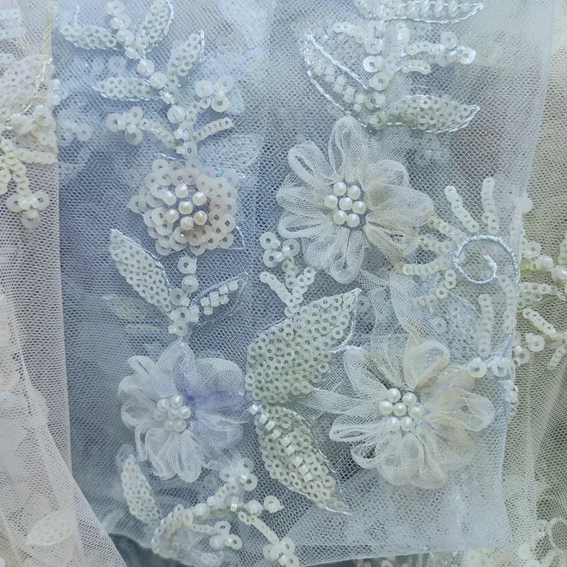 Multi-colour Mesh Flower Lace With Pearls Sparkling Sequins Bridal Wedding Dress Lace Fabric
Multi-colour Mesh Flower Lace With Pearls Sparkling Sequins Bridal Wedding Dress Lace Fabric