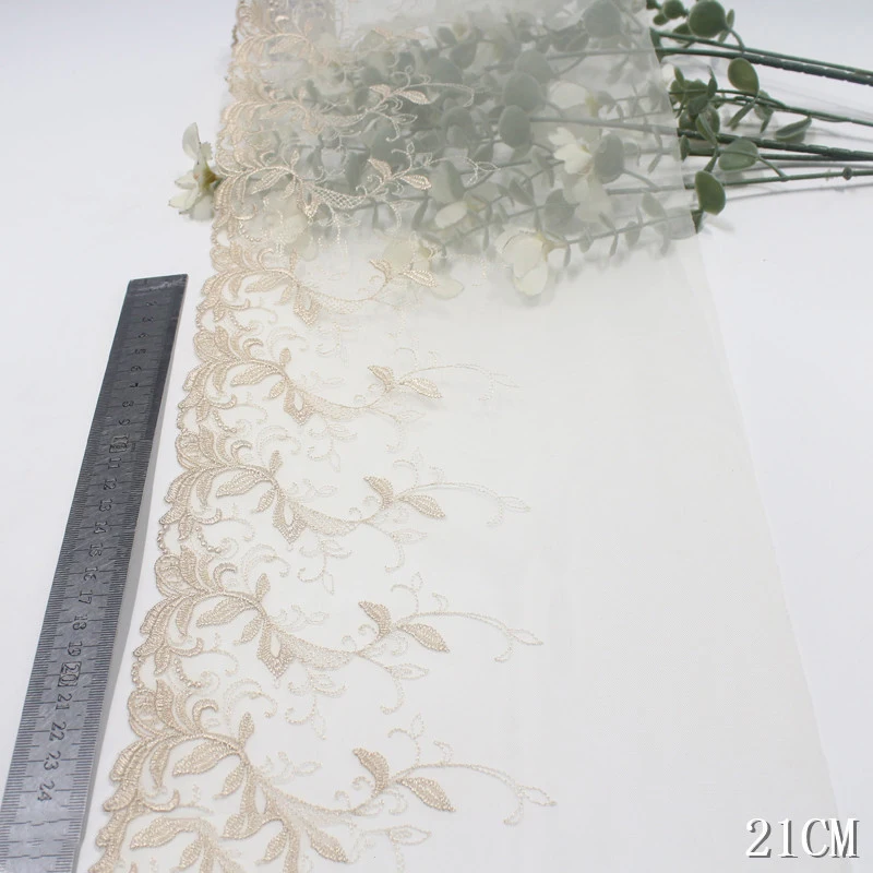 55Yards Floral Embroidery Home Textile Fabric Underwear Accessories Mesh Cloth Mesh Tulle Embroidery Lace 21cm Wide
55Yards Floral Embroidery Home Textile Fabric Underwear Accessories Mesh Cloth Mesh Tulle Embroidery Lace 21cm Wide