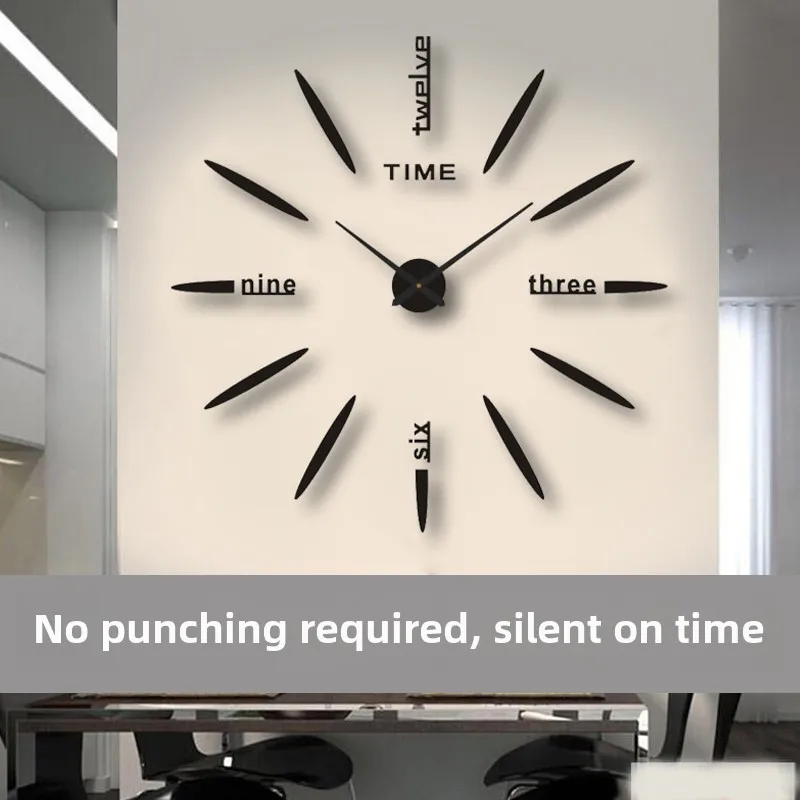Luminous wall Stereo clock Home living room Bedroom silent Wall sticker Wall No punching
Luminous wall Stereo clock Home living room Bedroom silent Wall sticker Wall No punching