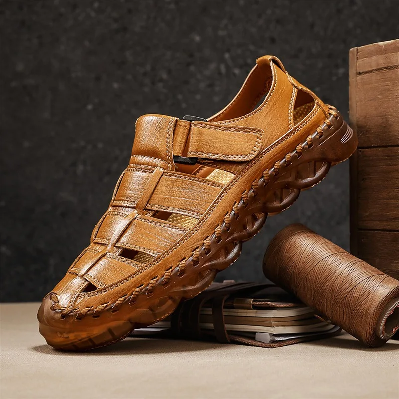 Large Size Summer New Men's Beach Sandals Outdoor Casual Leather Bag Head Wear-resistant Breathable Men's Shoes
Large Size Summer New Men's Beach Sandals Outdoor Casual Leather Bag Head Wear-resistant Breathable Men's Shoes