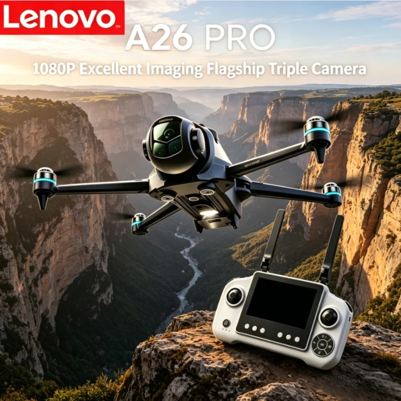 Lenovo A26 Pro 8K HD Drone FPV Triple Camera Brushless Motor Obstacle Avoidance Foldable RC Quadcopter Drone for Adults Kids
Lenovo A26 Pro 8K HD Drone FPV Triple Camera Brushless Motor Obstacle Avoidance Foldable RC Quadcopter Drone for Adults Kids