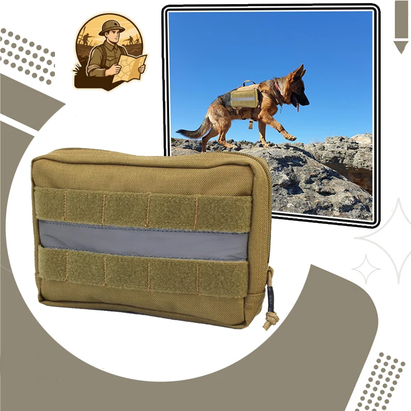 Tactical Waist Pack Outdoor Sports 1000d Nylon Tactical Dog Saddlebag With Reflective Strip Design For Carrying Dog Leash Treats
Tactical Waist Pack Outdoor Sports 1000d Nylon Tactical Dog Saddlebag With Reflective Strip Design For Carrying Dog Leash Treats