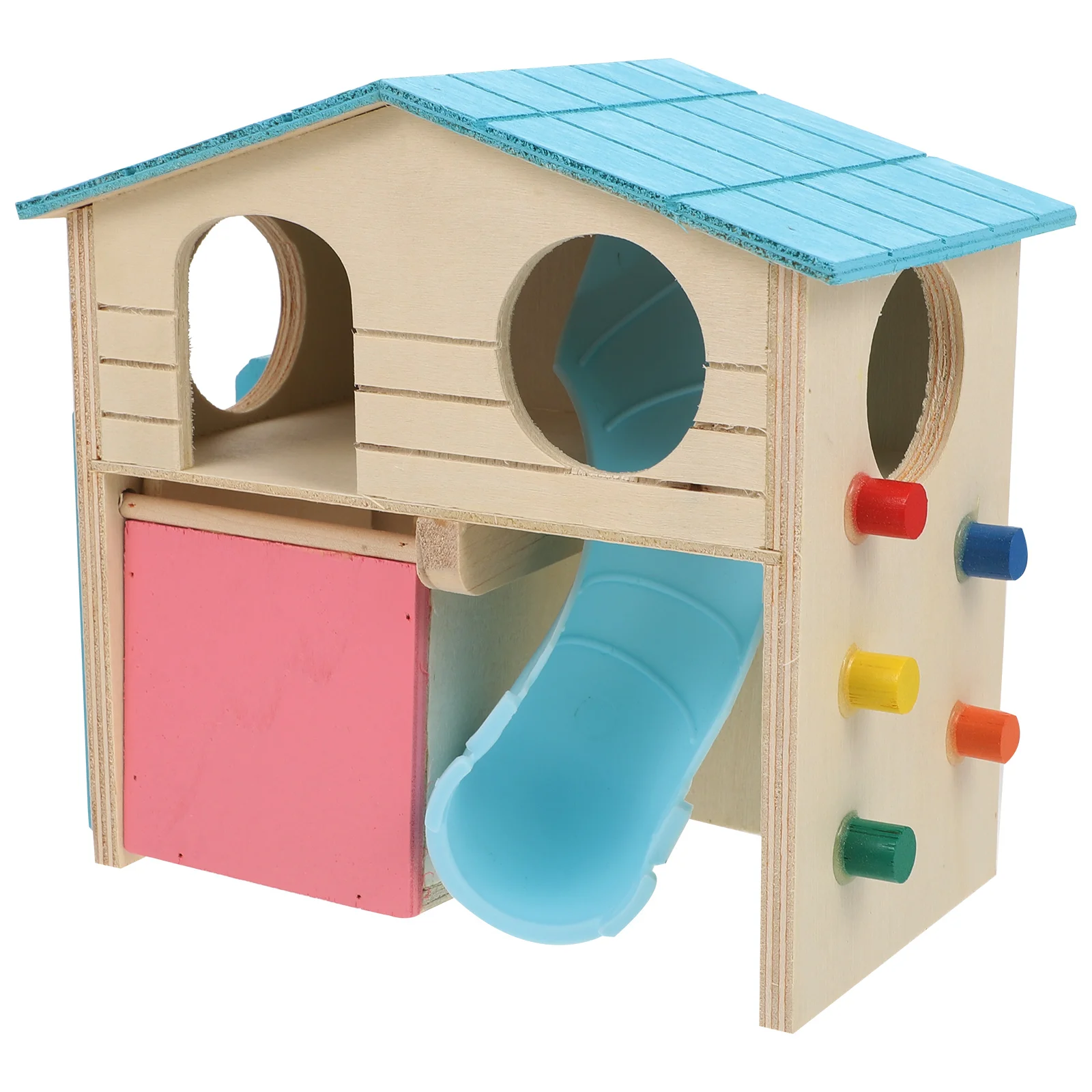Pet Small Animal Hamster House Funny Climbing Ladder Slide Bell Wooden Hut Play House (Blue) Pet Hamster House
Pet Small Animal Hamster House Funny Climbing Ladder Slide Bell Wooden Hut Play House (Blue) Pet Hamster House