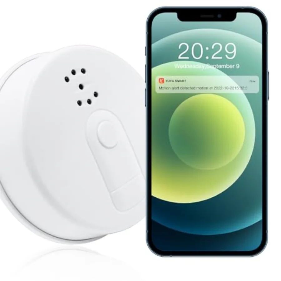 Home security nanny cam in smoke detector design, ABS plastic, white, 1080P WiFi hidden spy camera with motion detection and ni
Home security nanny cam in smoke detector design, ABS plastic, white, 1080P WiFi hidden spy camera with motion detection and ni