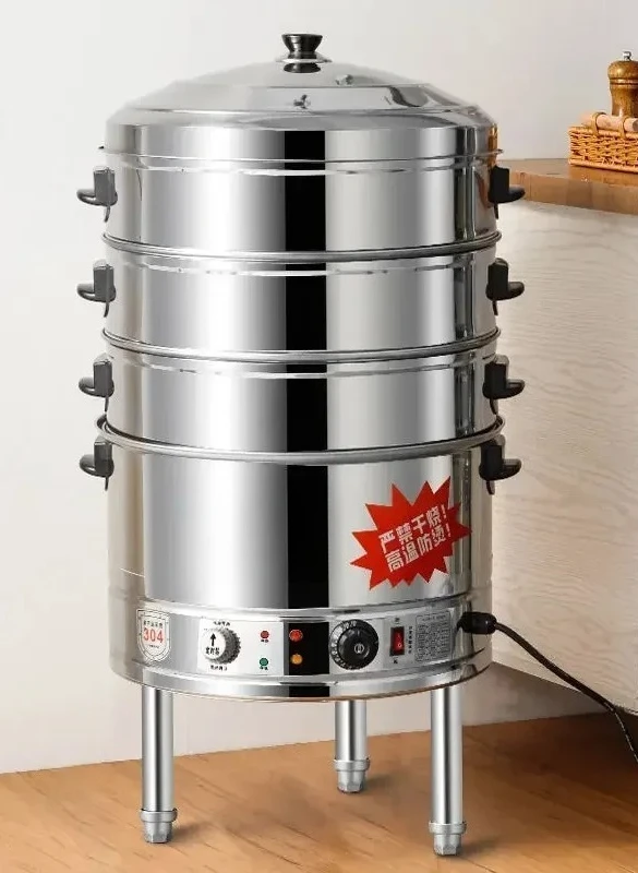 Commercial Electric Steamer With Large Capacity Stainless Steel Electric Steamer For Steaming Buns
Commercial Electric Steamer With Large Capacity Stainless Steel Electric Steamer For Steaming Buns