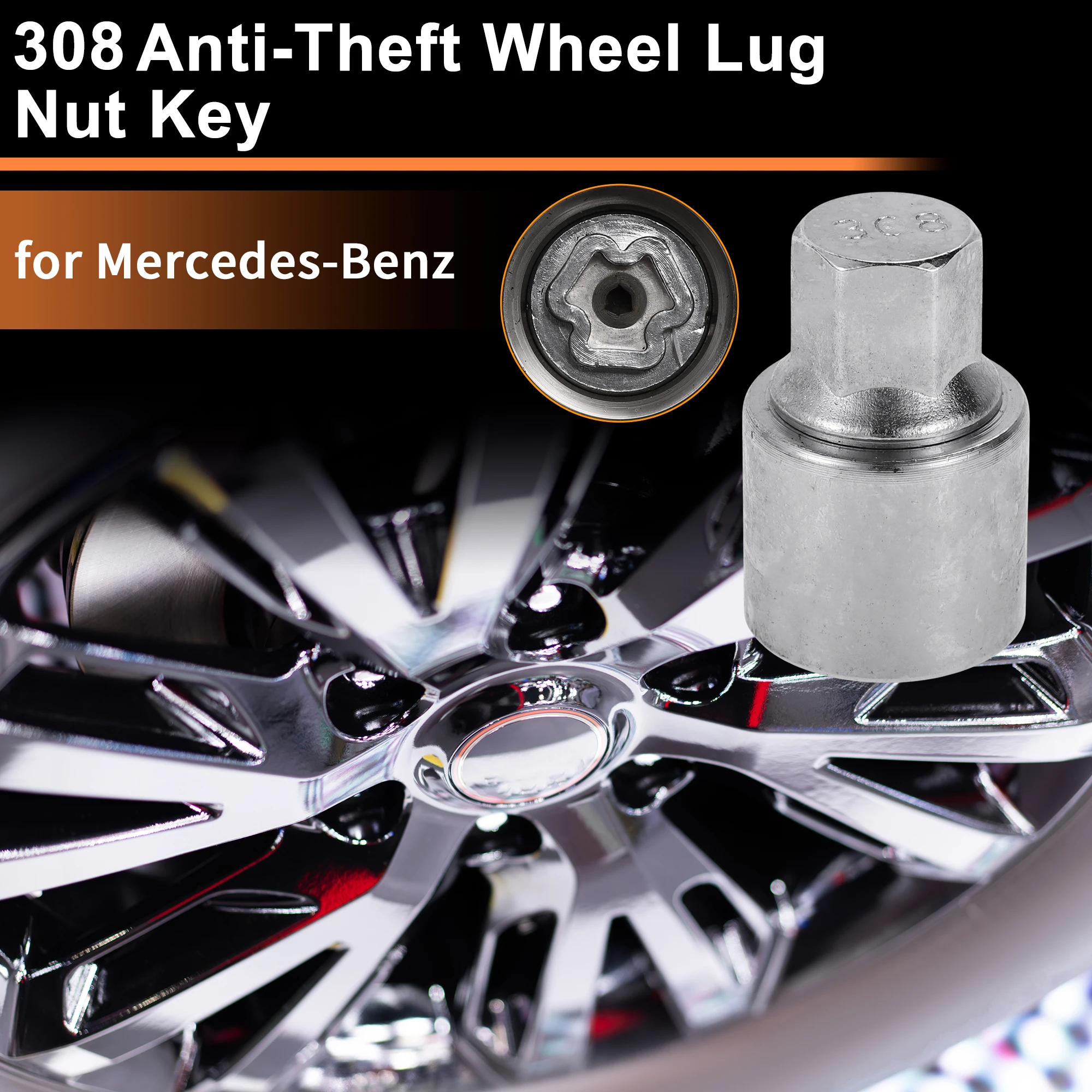 UXCELL 308, стопорная гайка колеса для Mercedes-Benz, стопорная гайка, инструмент для снятия гнезда ключа
UXCELL 308, стопорная гайка колеса для Mercedes-Benz, стопорная гайка, инструмент для снятия гнезда ключа