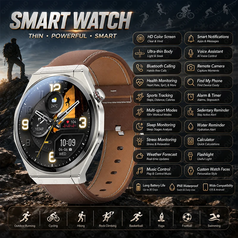 2026 New Multifunctional Smart Watch Blood Oxygen Heart Rate Women's Health Sleep Monitoring Multi-Sport Mode Men's Smart Watch
2026 New Multifunctional Smart Watch Blood Oxygen Heart Rate Women's Health Sleep Monitoring Multi-Sport Mode Men's Smart Watch