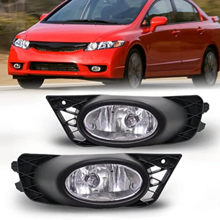 Комплект противотуманных фар для Honda Civic Sedan 2009-2011 годов выпуска, замена противотуманных фар с лампами H11 12V 55W и переключателем
Комплект противотуманных фар для Honda Civic Sedan 2009-2011 годов выпуска, замена противотуманных фар с лампами H11 12V 55W и переключателем