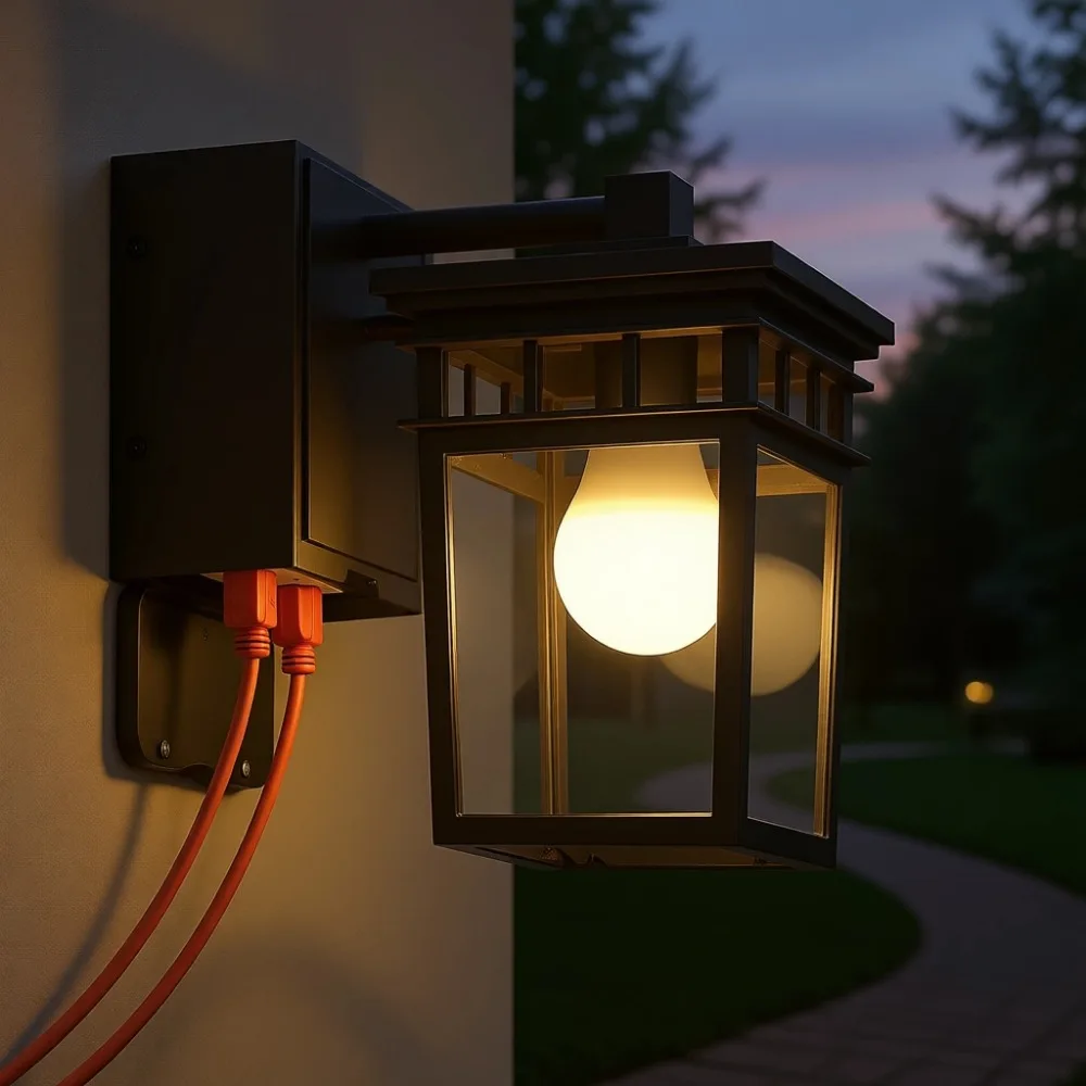 Outdoor Wall Light with Built-In Outlet Dusk to Dawn Waterproof Aluminum Fixture for House Garage Front Door Bulb Included
Outdoor Wall Light with Built-In Outlet Dusk to Dawn Waterproof Aluminum Fixture for House Garage Front Door Bulb Included
