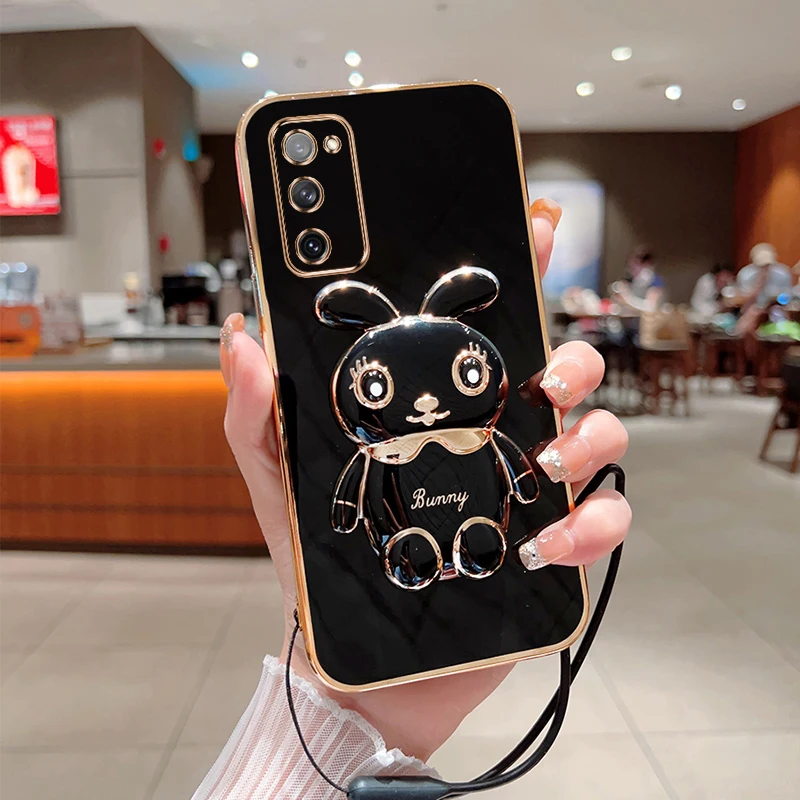 Cute Cartoon Rabbit Fold Stand For Samsung Galaxy S20 FE Phone Case With Lanyard Luxury Plating Cover
Cute Cartoon Rabbit Fold Stand For Samsung Galaxy S20 FE Phone Case With Lanyard Luxury Plating Cover