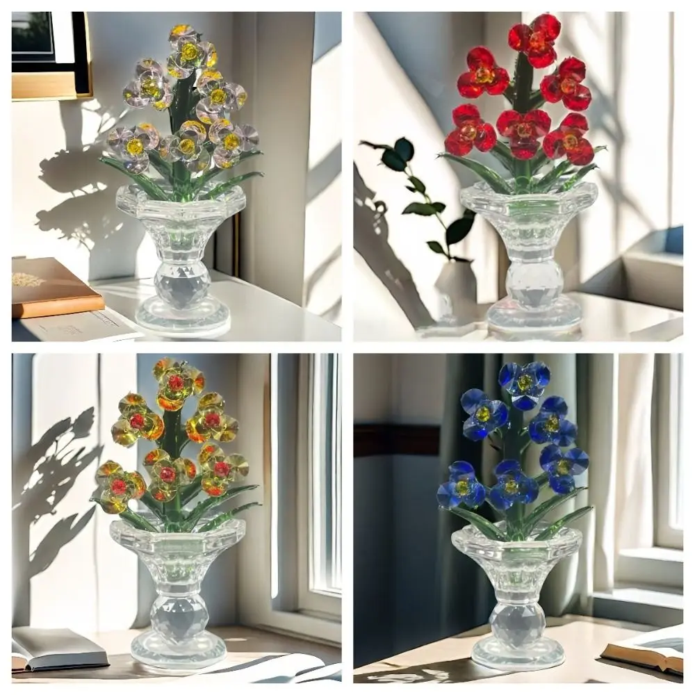 Colorful Crystal Flower Figurine Exquisite Crystal Crafts Flower Bouquet Paperweight Round Base Collectibles Table Ornaments
Colorful Crystal Flower Figurine Exquisite Crystal Crafts Flower Bouquet Paperweight Round Base Collectibles Table Ornaments