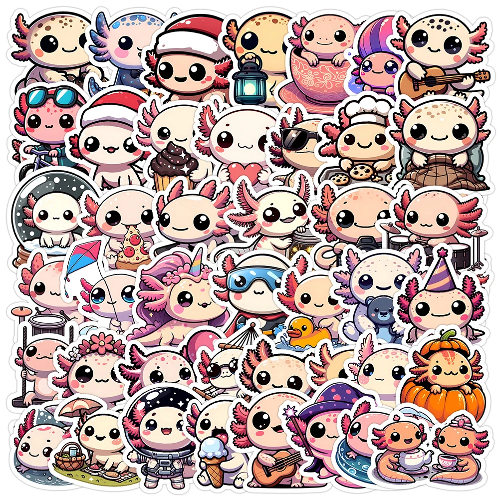 10/30/50pcs Animal Axolotl Cartoon Stickers for Kids Waterproof Graffiti Book Suitcase Phone Laptop Cute Sticker Pack Kids Toys
10/30/50pcs Animal Axolotl Cartoon Stickers for Kids Waterproof Graffiti Book Suitcase Phone Laptop Cute Sticker Pack Kids Toys