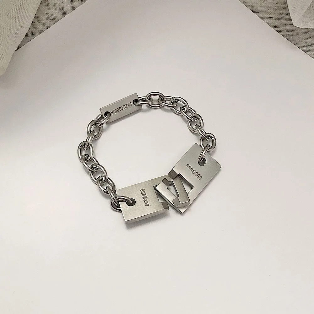 Fashion Simple Titanium Steel Bracelet Minimalist Dark Wind Bracelet Hip Hop Men Jewelry Gifts
Fashion Simple Titanium Steel Bracelet Minimalist Dark Wind Bracelet Hip Hop Men Jewelry Gifts