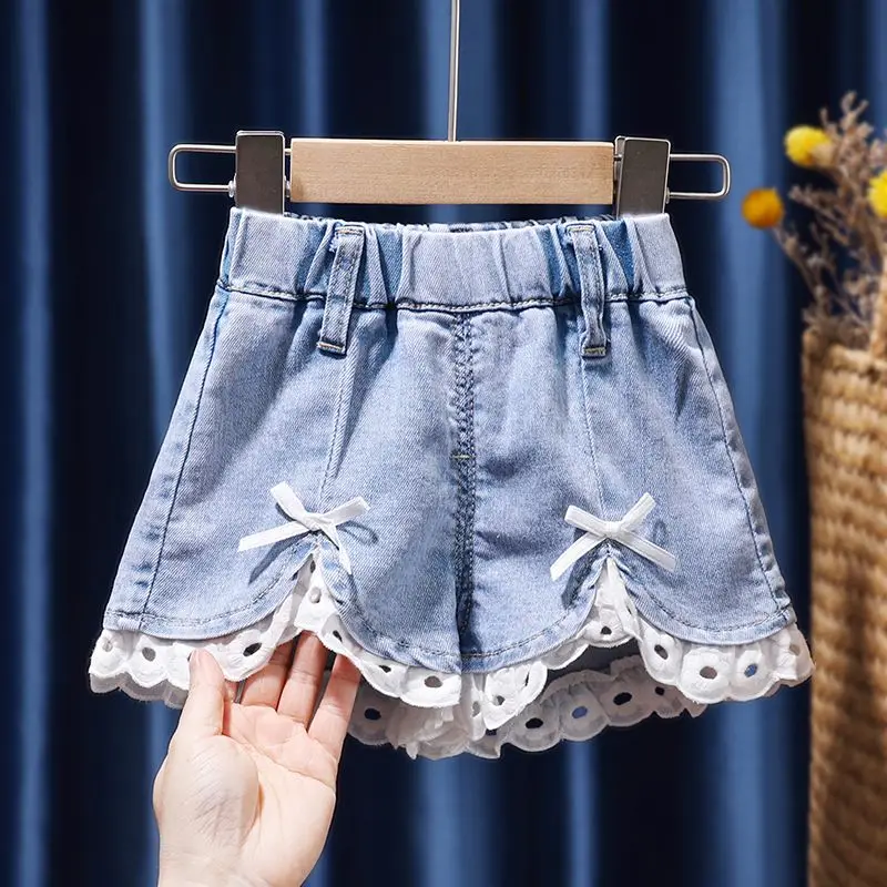 Kids Clothes Girls Korean Version Irregular Bow Denim Pants Children's Clothing Summer Stylish Mid Elastic Waist Hot Shorts
Kids Clothes Girls Korean Version Irregular Bow Denim Pants Children's Clothing Summer Stylish Mid Elastic Waist Hot Shorts