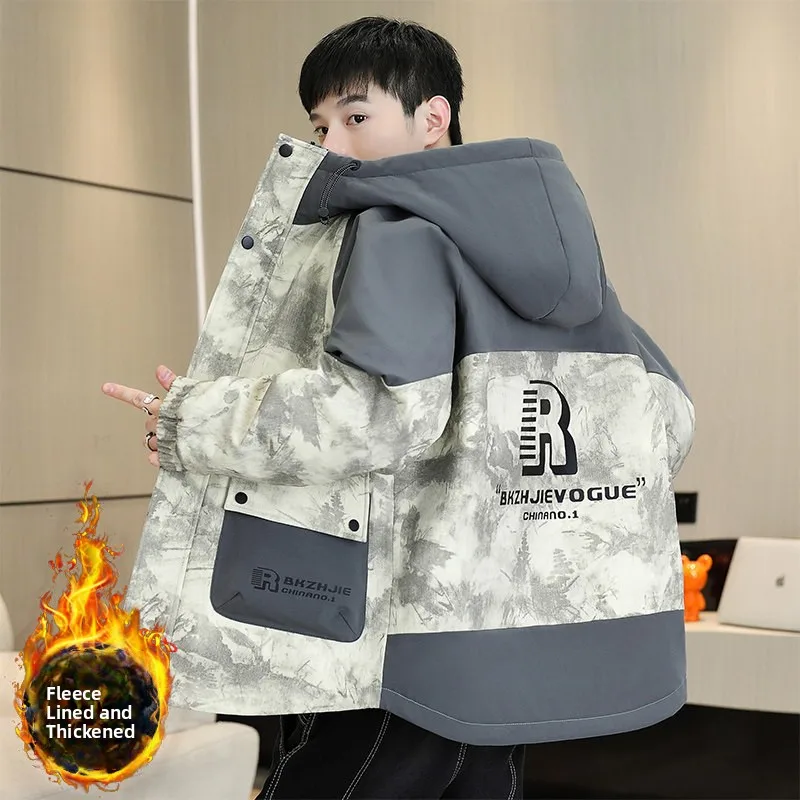 Men's Thiened Fce Lined Cotton Jaet Autumn Winter New Sle Casual Faion Warm Outerwear Coat for Teenagers
Men's Thiened Fce Lined Cotton Jaet Autumn Winter New Sle Casual Faion Warm Outerwear Coat for Teenagers