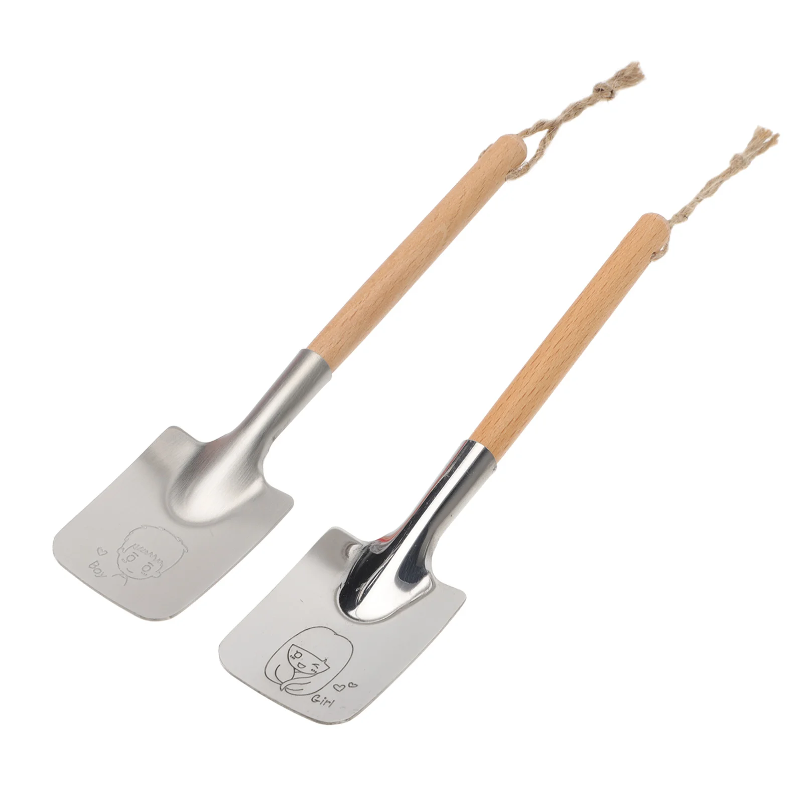 2 Pcs Small Spoon Appetizer Dessert Stainless Steel Spade Shape Ice Cream with Wooden Handle
2 Pcs Small Spoon Appetizer Dessert Stainless Steel Spade Shape Ice Cream with Wooden Handle