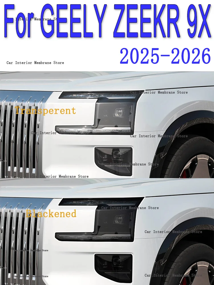 For GEELY ZEEKR 9X 2026 2025Car Exterior Headlight Anti-scratch Front Lamp Tint TPU Protective Film Cover Repair Accessories
For GEELY ZEEKR 9X 2026 2025Car Exterior Headlight Anti-scratch Front Lamp Tint TPU Protective Film Cover Repair Accessories