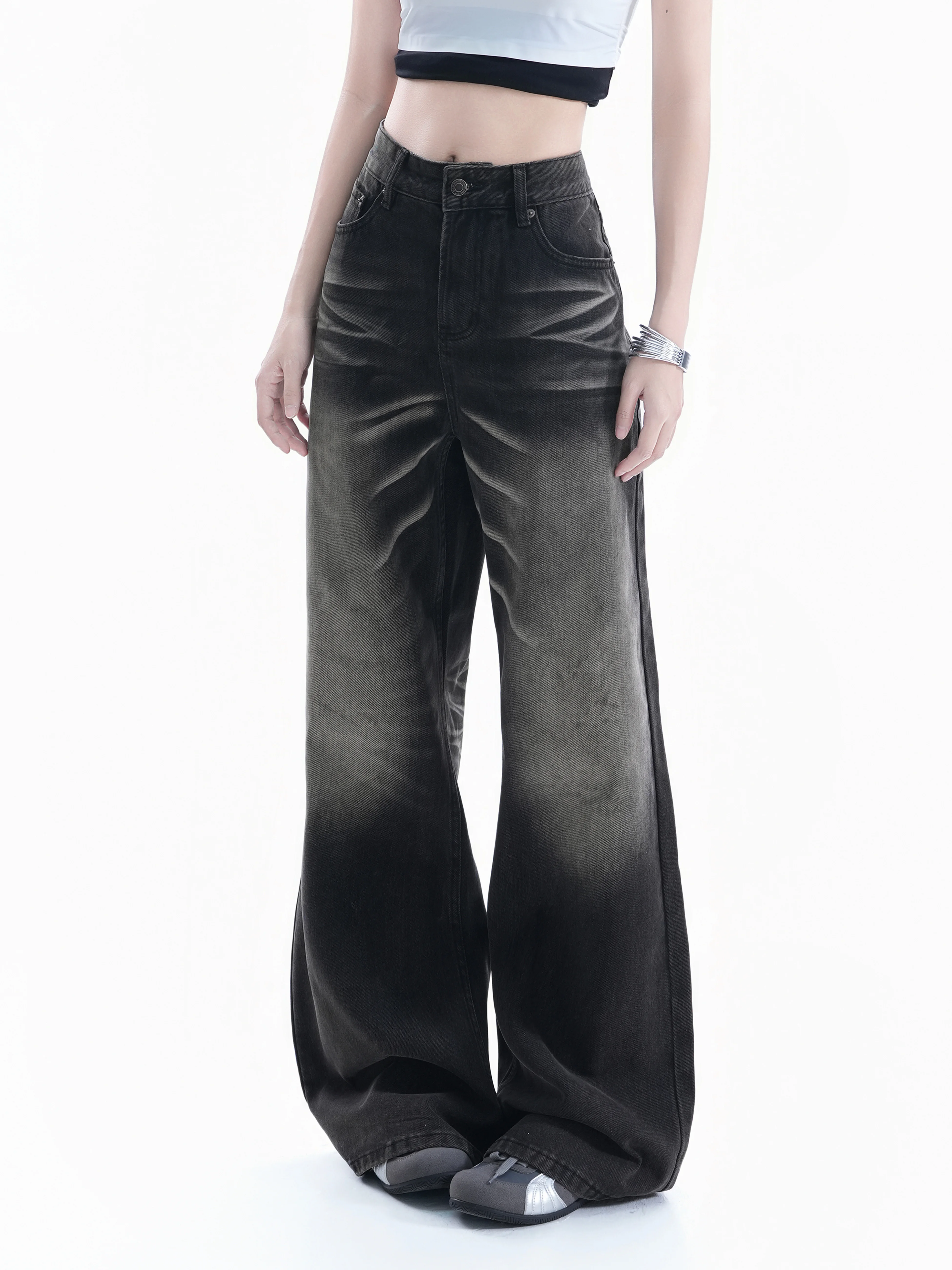Vintage Gradient Small Ball Wide Leg Jeans Women Loose Drapey American Straight Floor-Length Pants Cotton Natural Waist
Vintage Gradient Small Ball Wide Leg Jeans Women Loose Drapey American Straight Floor-Length Pants Cotton Natural Waist