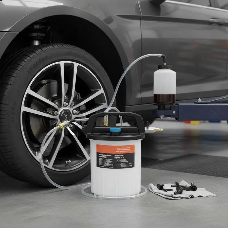 Brake Fluid Bleeder System 3L Extractor 1L Refilling Bottle 13 Adapters For Garage Workshop Car Maintenance Extended Silicone Hose Manual Handle Universal Vehicle Fit Professional Hydraulic Clutch Oil Change Tool Kit
Brake Fluid Bleeder System 3L Extractor 1L Refilling Bottle 13 Adapters For Garage Workshop Car Maintenance Extended Silicone Hose Manual Handle Universal Vehicle Fit Professional Hydraulic Clutch Oil Change Tool Kit