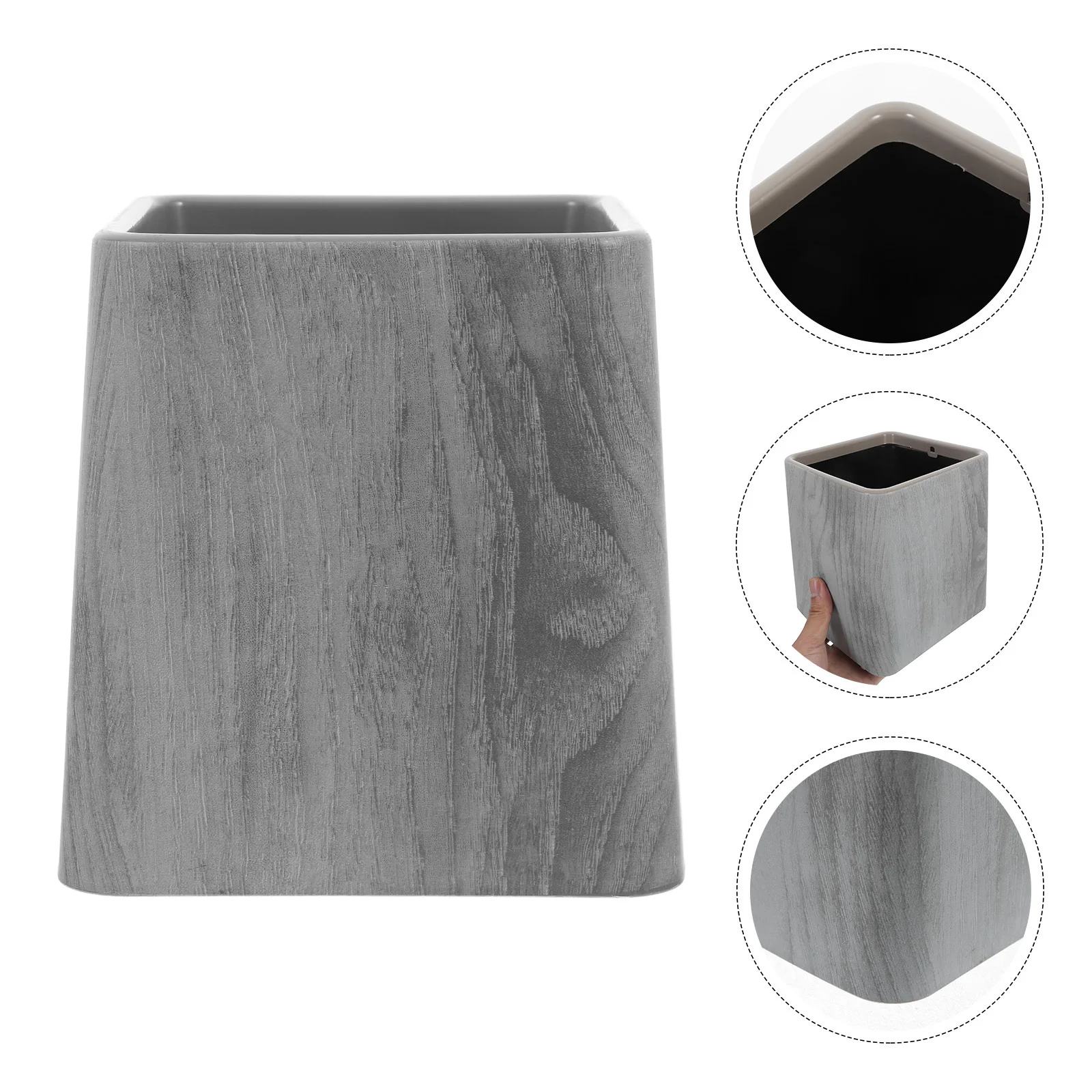 Retro Imitation Wood Grain Trash Can Moderate Capacity for Kitchen Bathroom Bedroom Garbage Bin Plastic Waste Basket Modern 
Retro Imitation Wood Grain Trash Can Moderate Capacity for Kitchen Bathroom Bedroom Garbage Bin Plastic Waste Basket Modern