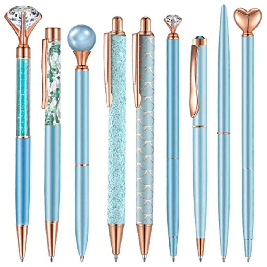 9 Pcs Ballpoint Pens Set Metal Crystal Diamond Glitter Pens for Journaling Black Ink Pretty Cute Things Fancy Stationery Gifts
9 Pcs Ballpoint Pens Set Metal Crystal Diamond Glitter Pens for Journaling Black Ink Pretty Cute Things Fancy Stationery Gifts