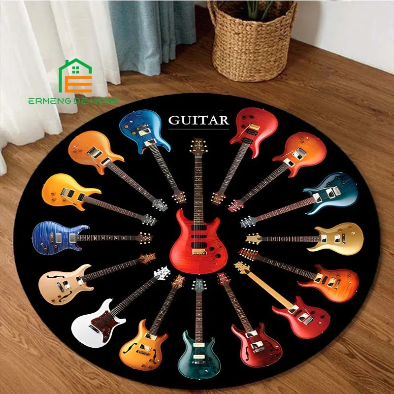 Music Guitar Flannel Round Area Rug for Bedroom Non-slip Carpets for Living Room Kitchen Mats for Floor 5 Sizes
Music Guitar Flannel Round Area Rug for Bedroom Non-slip Carpets for Living Room Kitchen Mats for Floor 5 Sizes
