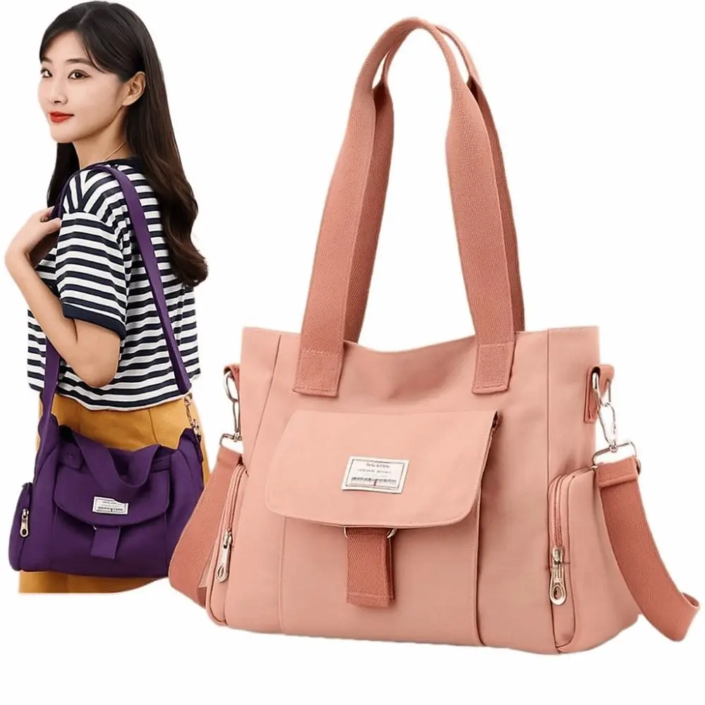 New Large Capacity Handbag Nylon Cloth Lightweight Travel Bag Solid Color Tote Bag
New Large Capacity Handbag Nylon Cloth Lightweight Travel Bag Solid Color Tote Bag