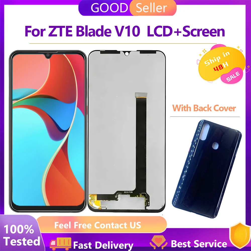 High Quality For ZTE Blade V10 Display Replacement With Touch Panel Digitizer LCD Screen Repair Parts With battery Cover
High Quality For ZTE Blade V10 Display Replacement With Touch Panel Digitizer LCD Screen Repair Parts With battery Cover