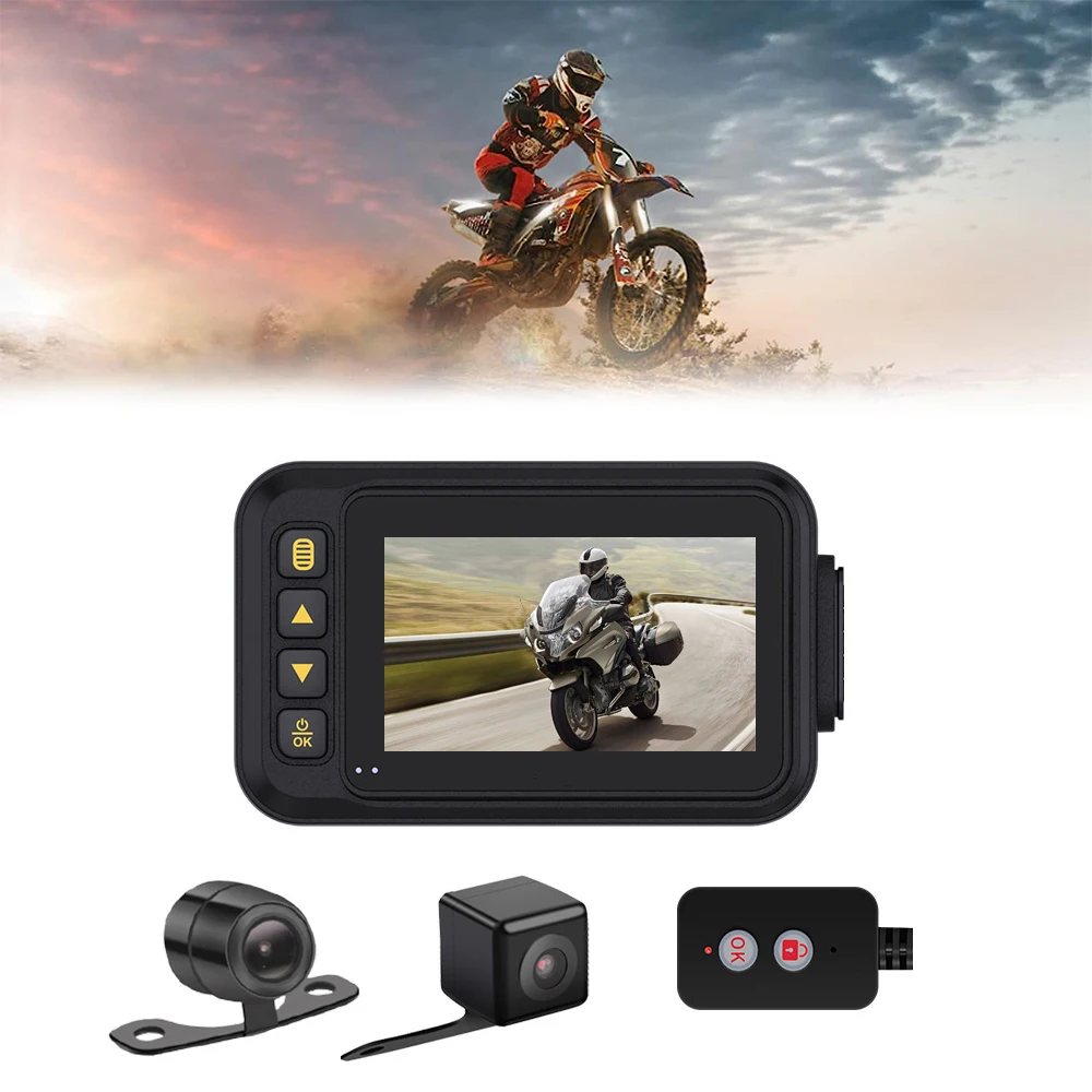 1080P Waterproof Motorcycle Dashcam 3 Inch Front & Rear Camera Video Recorder DVR Black Night Vision Box DVR Motorcycle Dashcam
1080P Waterproof Motorcycle Dashcam 3 Inch Front & Rear Camera Video Recorder DVR Black Night Vision Box DVR Motorcycle Dashcam