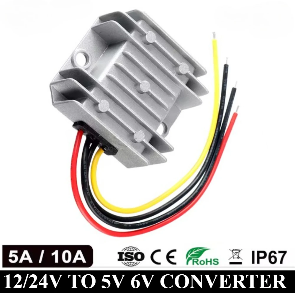 12V 24V to 5V 6V 5A 10A DC DC Step Down Converter 12 Volt to 5Volt 50W Regulator Buck Power Supply for Cars Toys waterproof ROHS
12V 24V to 5V 6V 5A 10A DC DC Step Down Converter 12 Volt to 5Volt 50W Regulator Buck Power Supply for Cars Toys waterproof ROHS