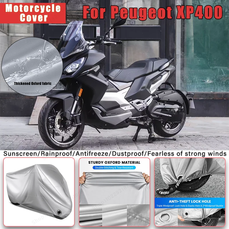 For Peugeot XP400 No Ear Motorcycle Cover - Outdoor Full Body Protection, Waterproof Dustproof Sunscreen Accessory
For Peugeot XP400 No Ear Motorcycle Cover - Outdoor Full Body Protection, Waterproof Dustproof Sunscreen Accessory