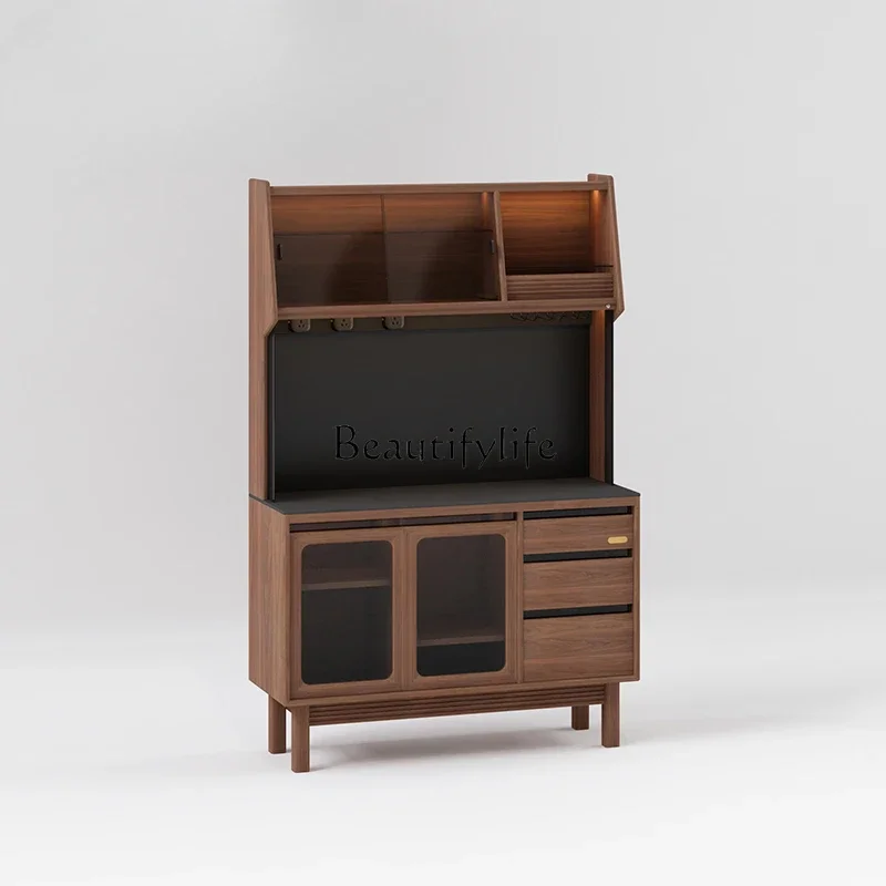 Solid Wood Sideboard Wall-Mounted Large Capacity Storage Cabinet Tea Cabinet Black Walnut Storage High Cabinet
Solid Wood Sideboard Wall-Mounted Large Capacity Storage Cabinet Tea Cabinet Black Walnut Storage High Cabinet
