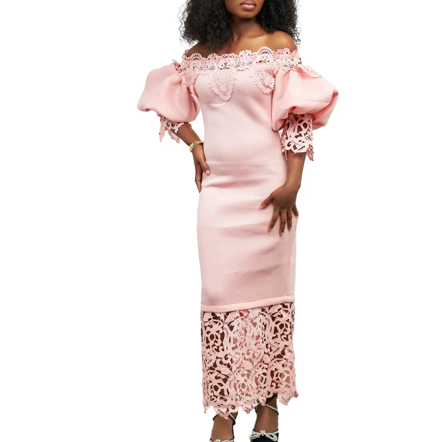 2023 African Wedding Party Dresses for Women Autumn Elegant 3/4 Sleeve Lace Patchwork Evening Dress Dashiki African Clothing
2023 African Wedding Party Dresses for Women Autumn Elegant 3/4 Sleeve Lace Patchwork Evening Dress Dashiki African Clothing