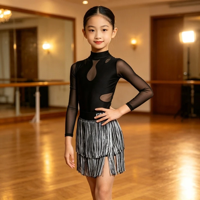 Girls Fringed Ballroom Dance Dress Latin Dance Training Performance Clothes Performance Accessories latin dance dress girl
Girls Fringed Ballroom Dance Dress Latin Dance Training Performance Clothes Performance Accessories latin dance dress girl