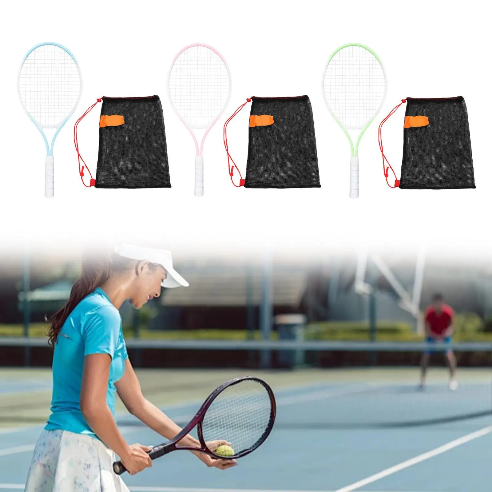 Kids Tennis Racket 21 inch Professional Iron Alloy Frame Nonslip Grip Tennis Equipment Racquet for Park Recreational Backyard
Kids Tennis Racket 21 inch Professional Iron Alloy Frame Nonslip Grip Tennis Equipment Racquet for Park Recreational Backyard
