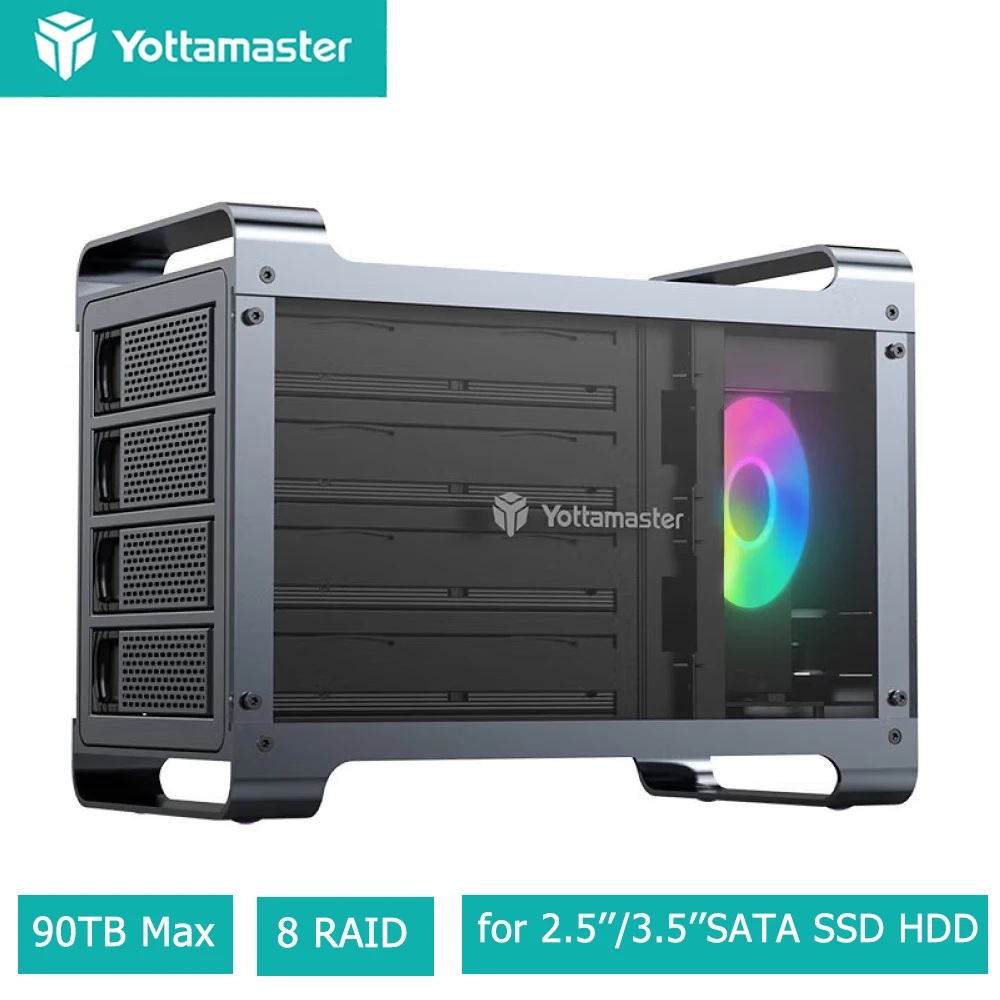 Yottamaster 2.5 3.5 inch SATA HDD SSD Enclosure 4/5 Bay RAID External Case House Multi Slot Port Hard Drive Box for NAS Storage
Yottamaster 2.5 3.5 inch SATA HDD SSD Enclosure 4/5 Bay RAID External Case House Multi Slot Port Hard Drive Box for NAS Storage