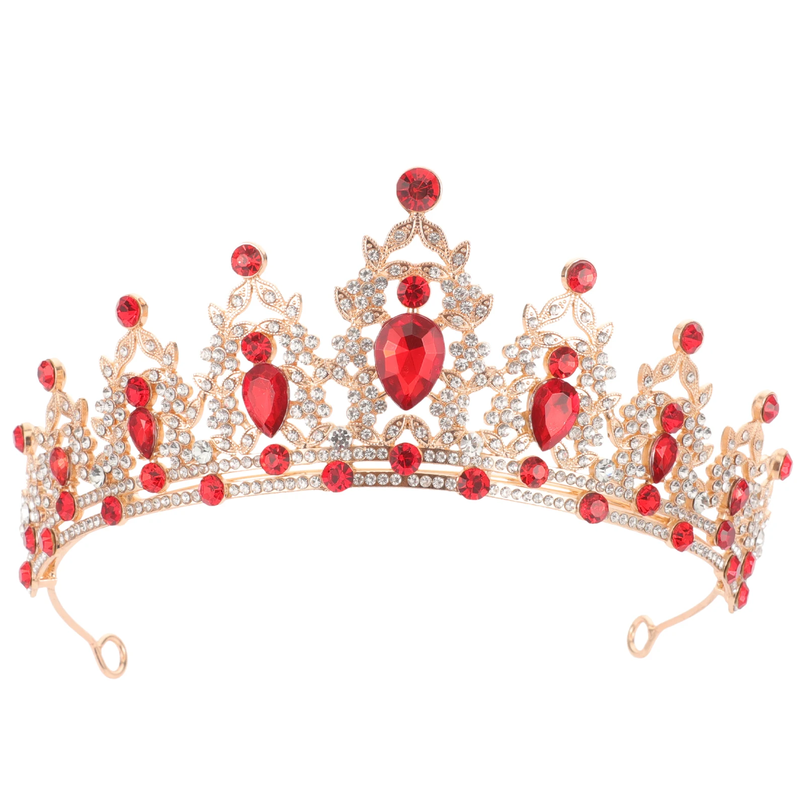 Colored Diamond Bridal Alloy Wedding Crown Pageant Crowns Women Gold Red Stone Electroplated Vintage Drill Crown
Colored Diamond Bridal Alloy Wedding Crown Pageant Crowns Women Gold Red Stone Electroplated Vintage Drill Crown