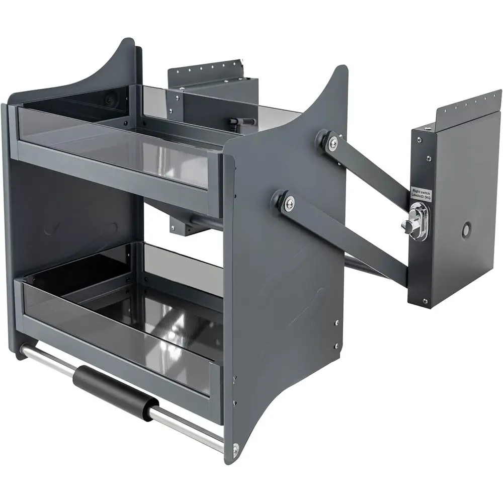 2-Tier Wall-Mounted Pull-Down Cabinet Organizer with Pneumatic Dampers and Adjustable Bearings, Fits Widths ≥23.6
2-Tier Wall-Mounted Pull-Down Cabinet Organizer with Pneumatic Dampers and Adjustable Bearings, Fits Widths ≥23.6