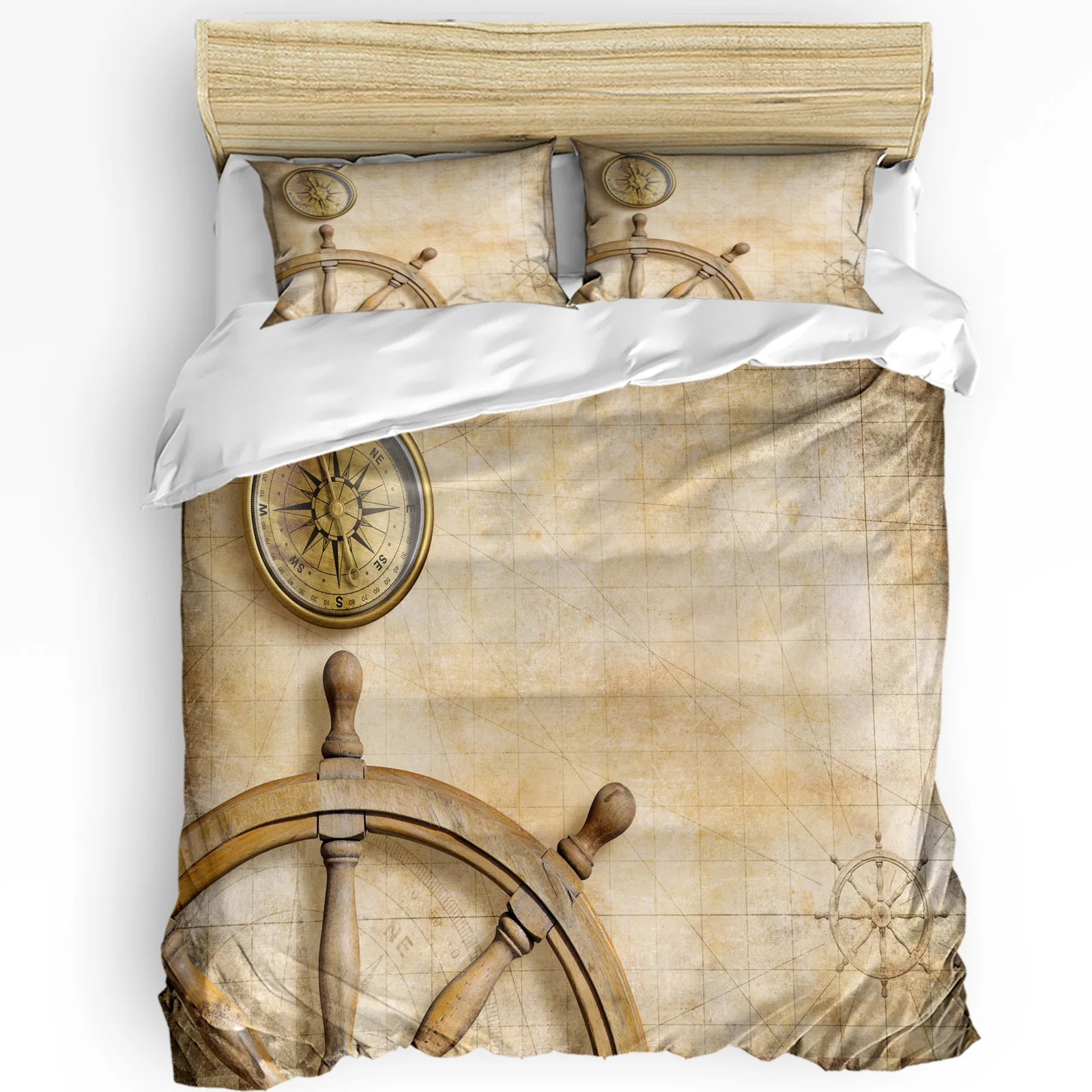 Steering Wheel Compass Vintage Bedding Set 3pcs Duvet Cover Pillowcase Kids Adult Quilt Cover Double Bed Set Home Textile
Steering Wheel Compass Vintage Bedding Set 3pcs Duvet Cover Pillowcase Kids Adult Quilt Cover Double Bed Set Home Textile