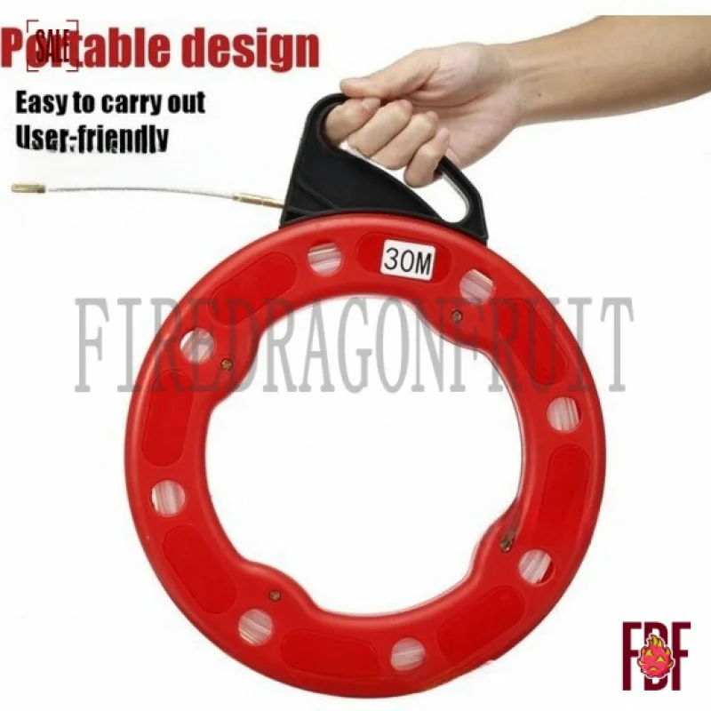 Professional 30M Nylon and Steel Fish Tape Wire Electricians Heavy Duty Electrical Running Flexible Guide Tip
Professional 30M Nylon and Steel Fish Tape Wire Electricians Heavy Duty Electrical Running Flexible Guide Tip