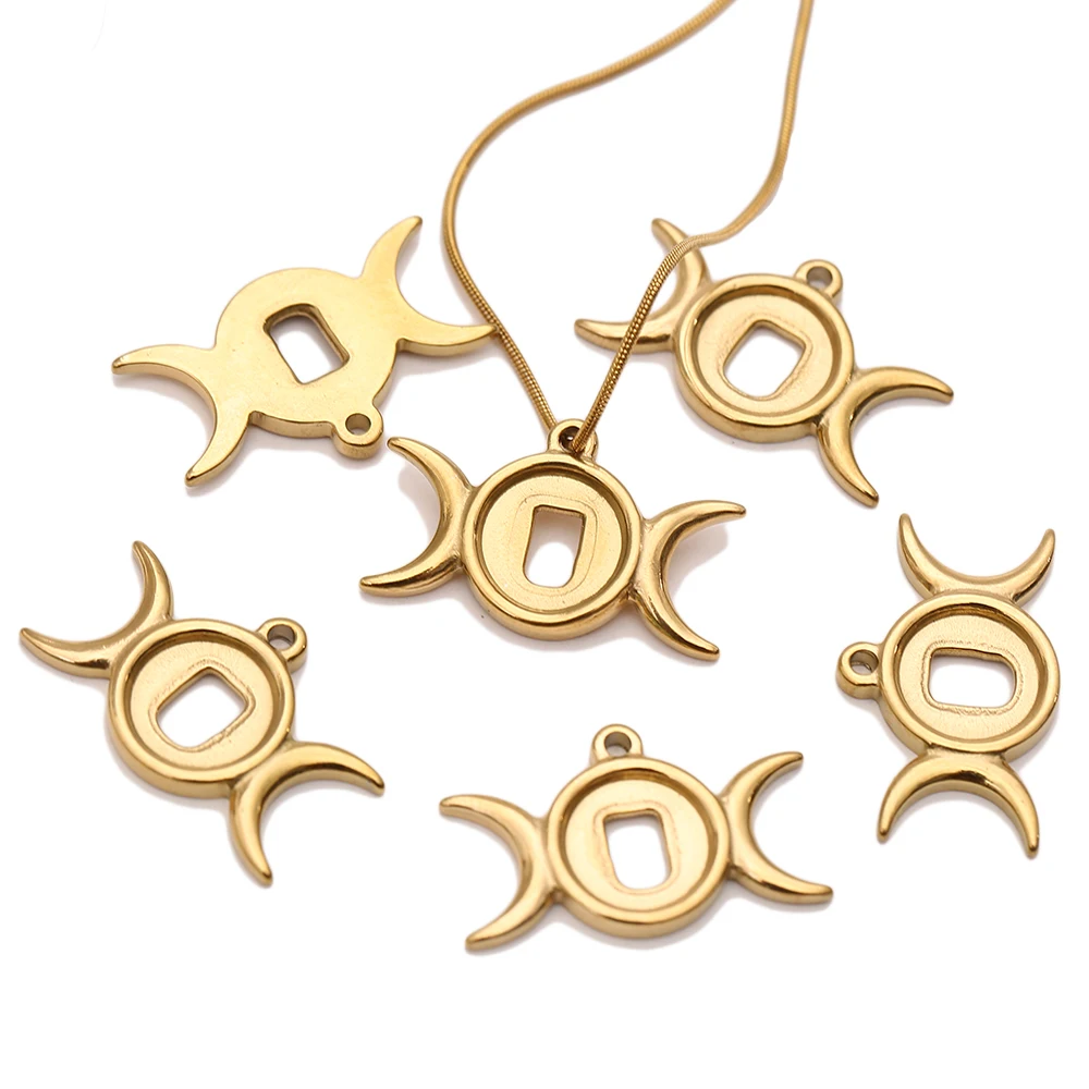 5/10PCS Gold Plated Moon Resin Gem Setting Pendants Witchy Style Jewelry Bases for DIY Necklace Charms Wholesale Supplies
5/10PCS Gold Plated Moon Resin Gem Setting Pendants Witchy Style Jewelry Bases for DIY Necklace Charms Wholesale Supplies