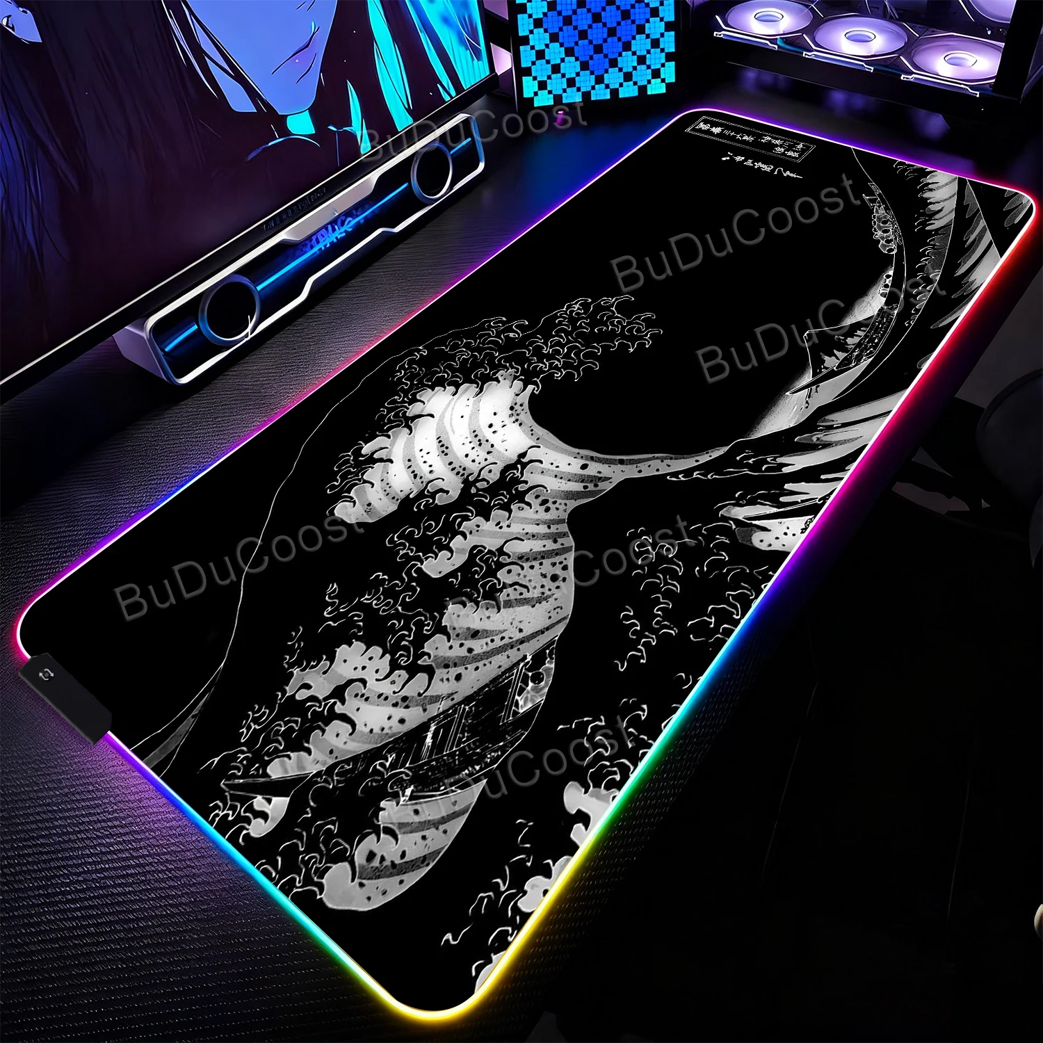 The Great Wave Off Kanagawa RGB Colorful tapis de souris Computer Gaming Mousepad Speed Cushion Table Mat Led Lighting Deskmat
The Great Wave Off Kanagawa RGB Colorful tapis de souris Computer Gaming Mousepad Speed Cushion Table Mat Led Lighting Deskmat