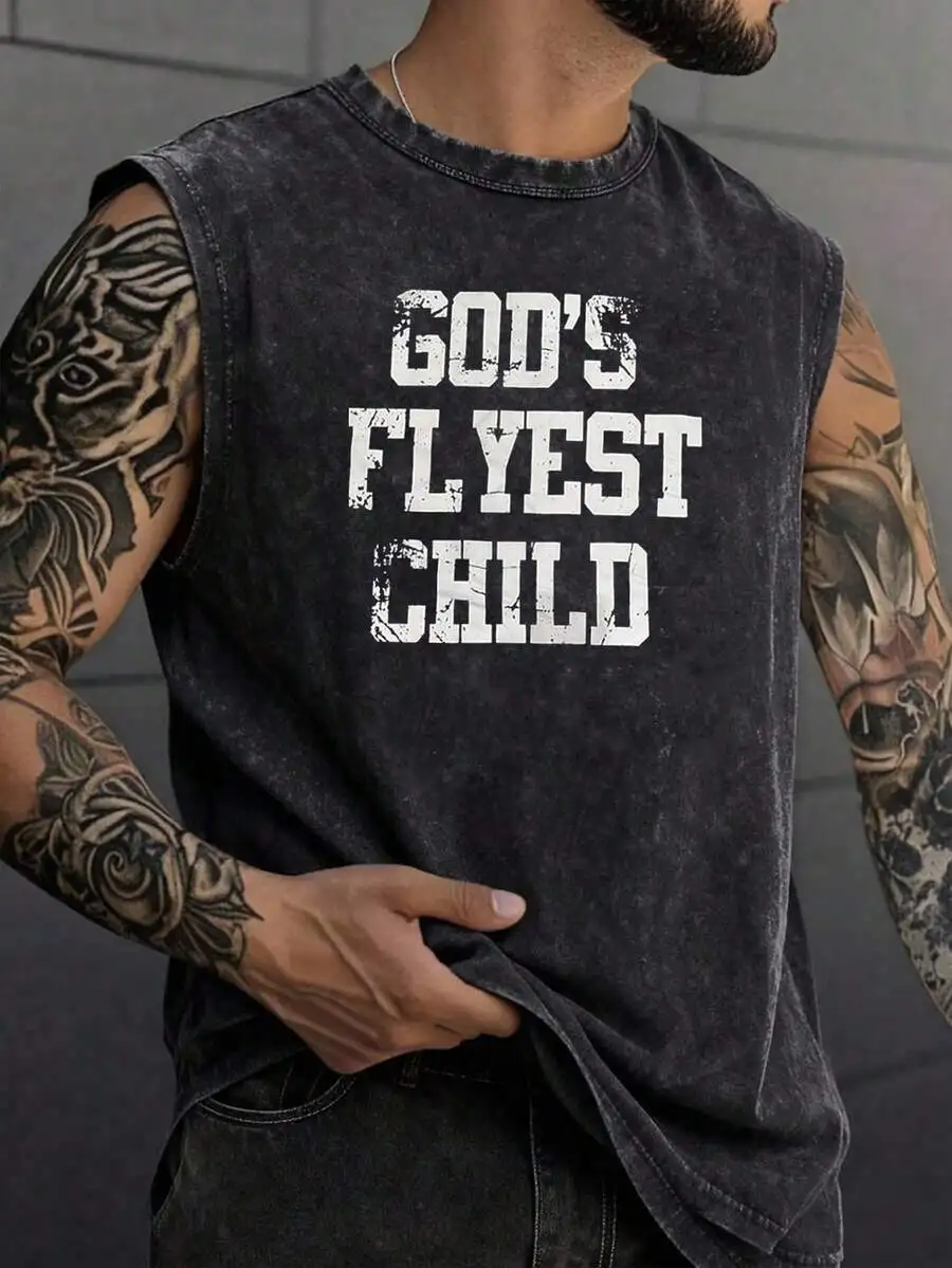 Mens Printed Sleeveless Tank Top With Bold Letter Graphic Casual Wear
Mens Printed Sleeveless Tank Top With Bold Letter Graphic Casual Wear