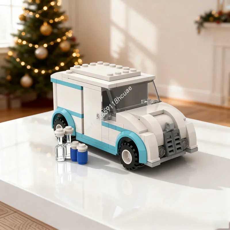 133pcs MOC Vintage Milk Delivery Truck City Farmed Model Building Blocks Assemble Festival Gifts Idea Brick Toys Birthday
133pcs MOC Vintage Milk Delivery Truck City Farmed Model Building Blocks Assemble Festival Gifts Idea Brick Toys Birthday
