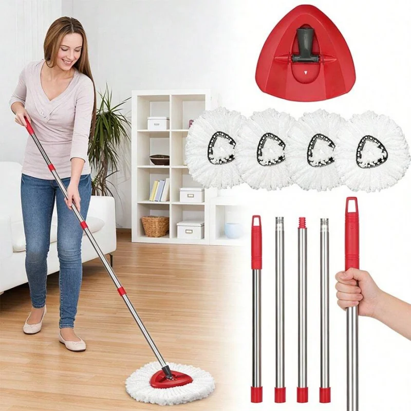 1 Set Mop Accessories, O-Cedar Spin Mop Replacement Head Set With Base And 30" To 58" Handle.
1 Set Mop Accessories, O-Cedar Spin Mop Replacement Head Set With Base And 30" To 58" Handle.