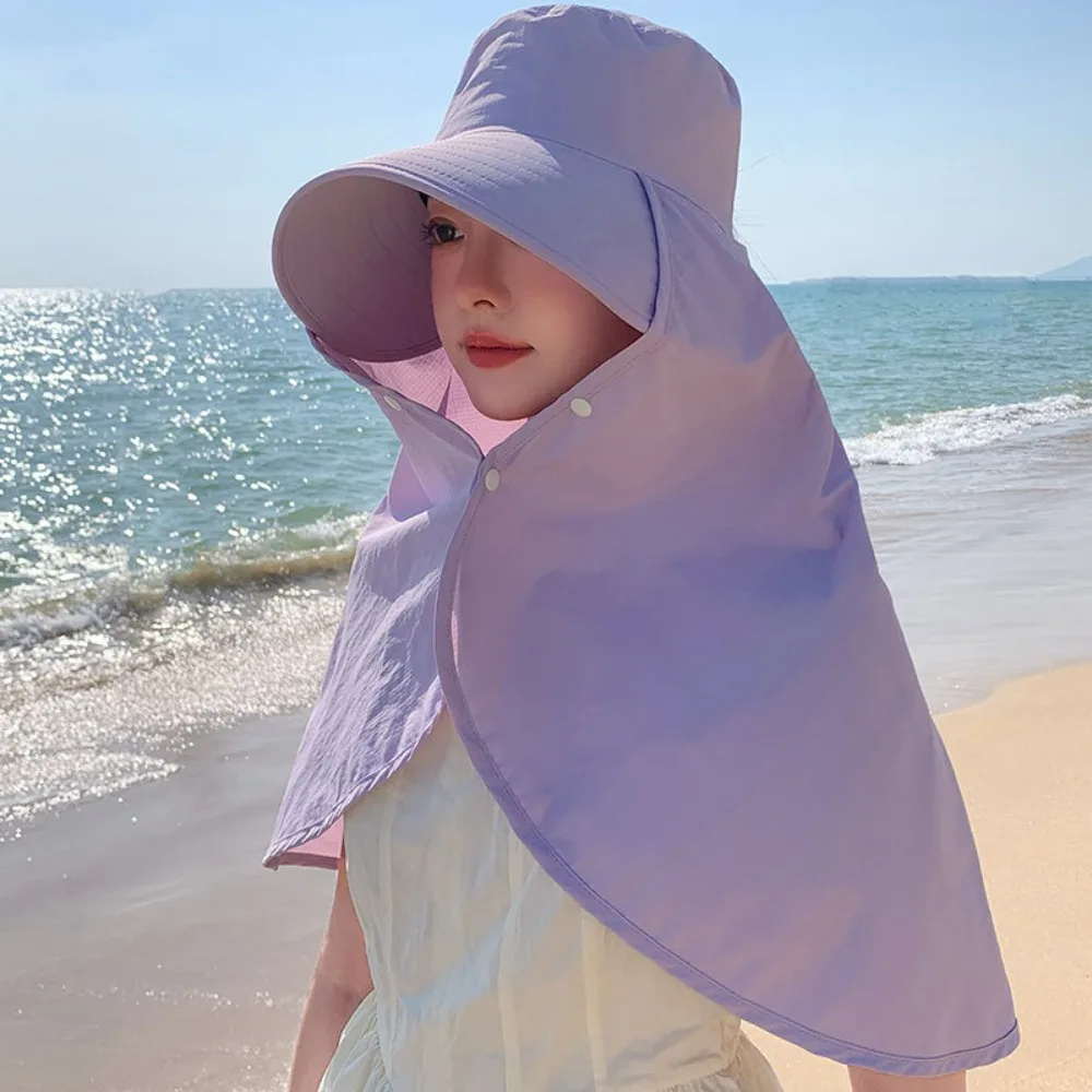 New Large Brim Sun Hat Neck Guard Shawl With Snap Button Fisherman Hat Washable Anti-UV Sun Protection Cap Beach
New Large Brim Sun Hat Neck Guard Shawl With Snap Button Fisherman Hat Washable Anti-UV Sun Protection Cap Beach